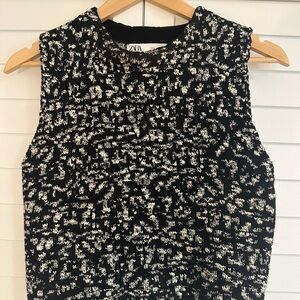 Zara Bouclé knitwear Tank Top